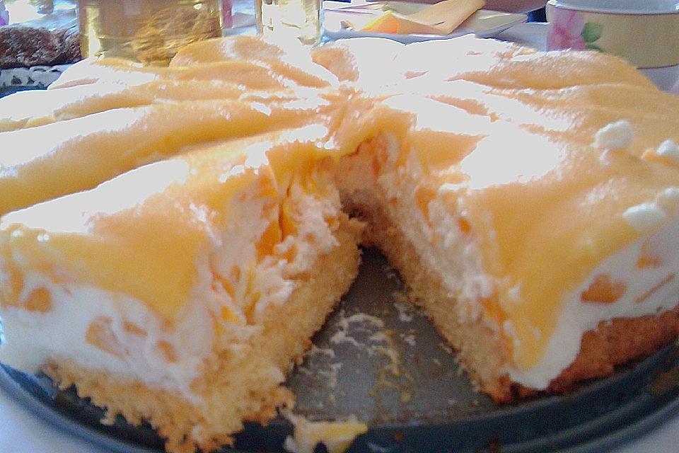 Fantastische Pfirsich Maracuja Torte